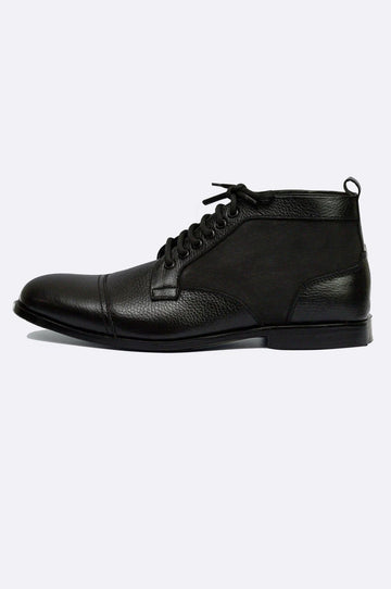 1187 BKA Black Leather Boots