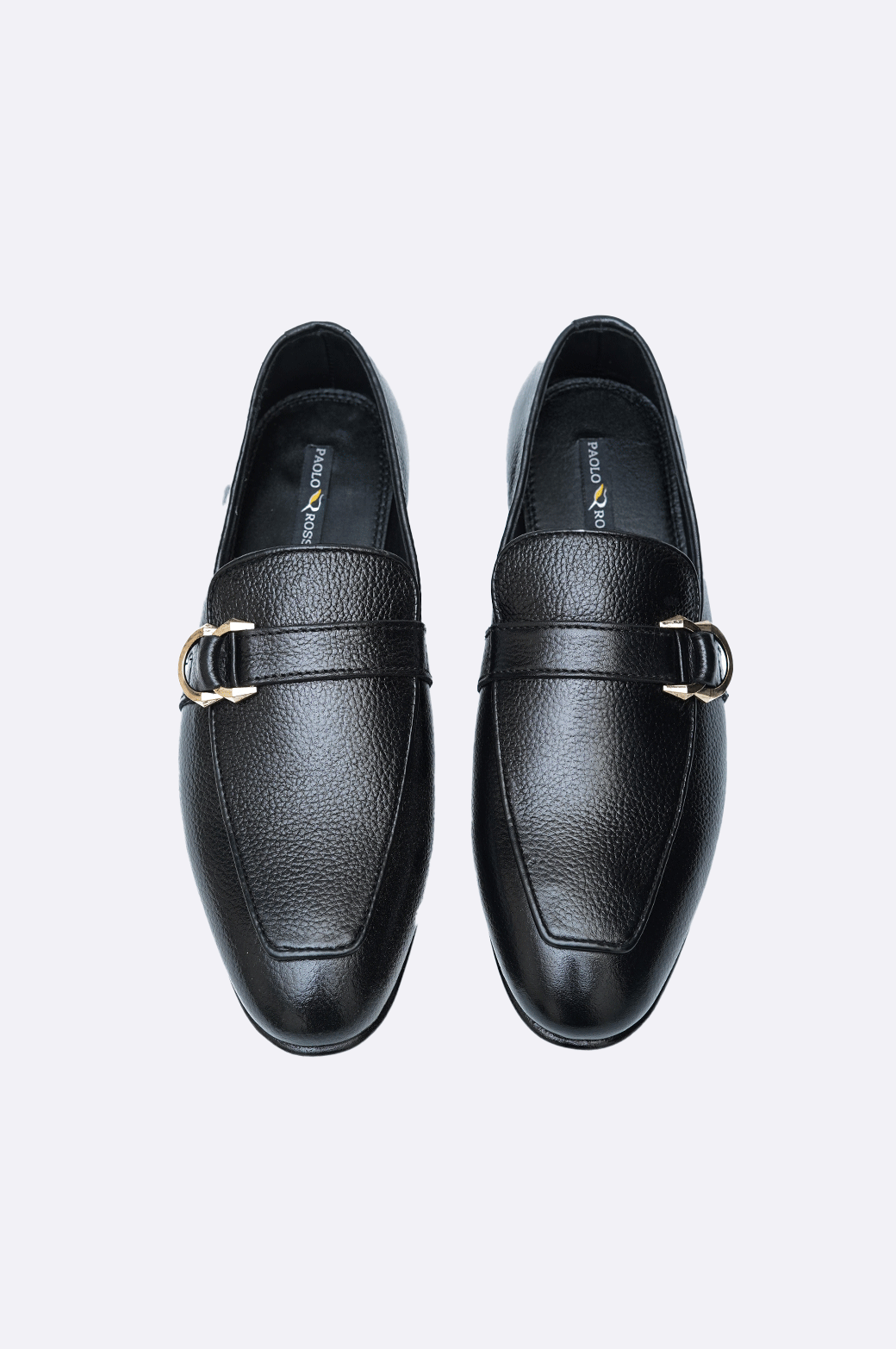Black Leather Bit Loafer Golden Elegance