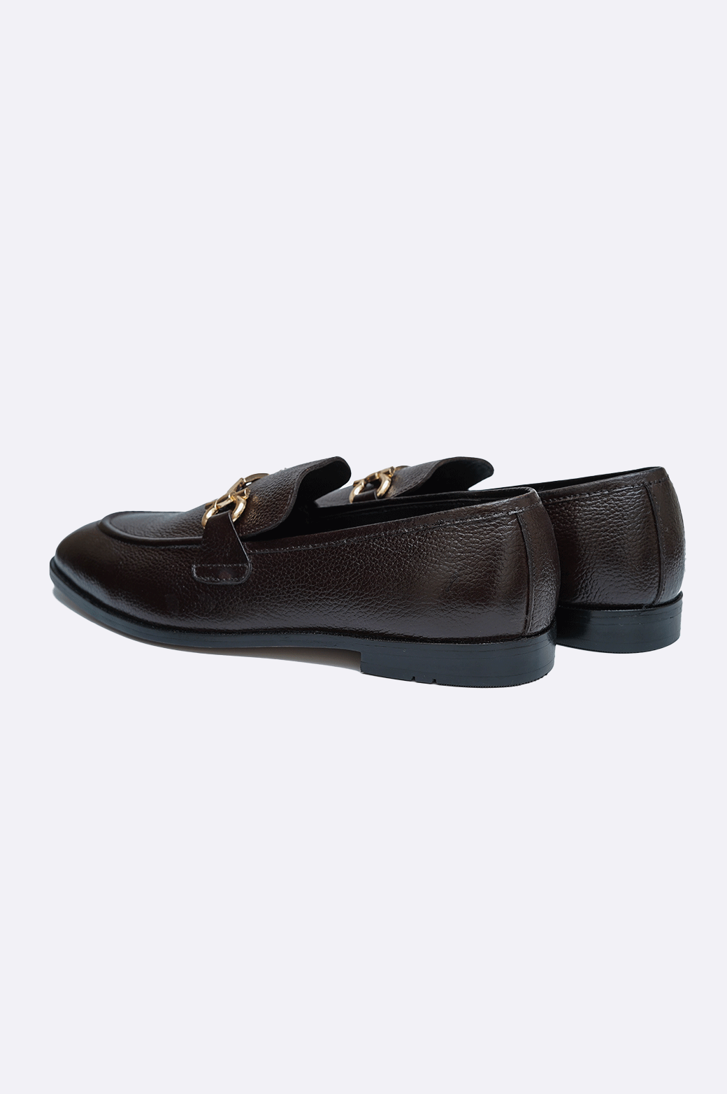 Men’s Brown Leather Loafers with Gold Bit, Paolo Rossi Handcrafted