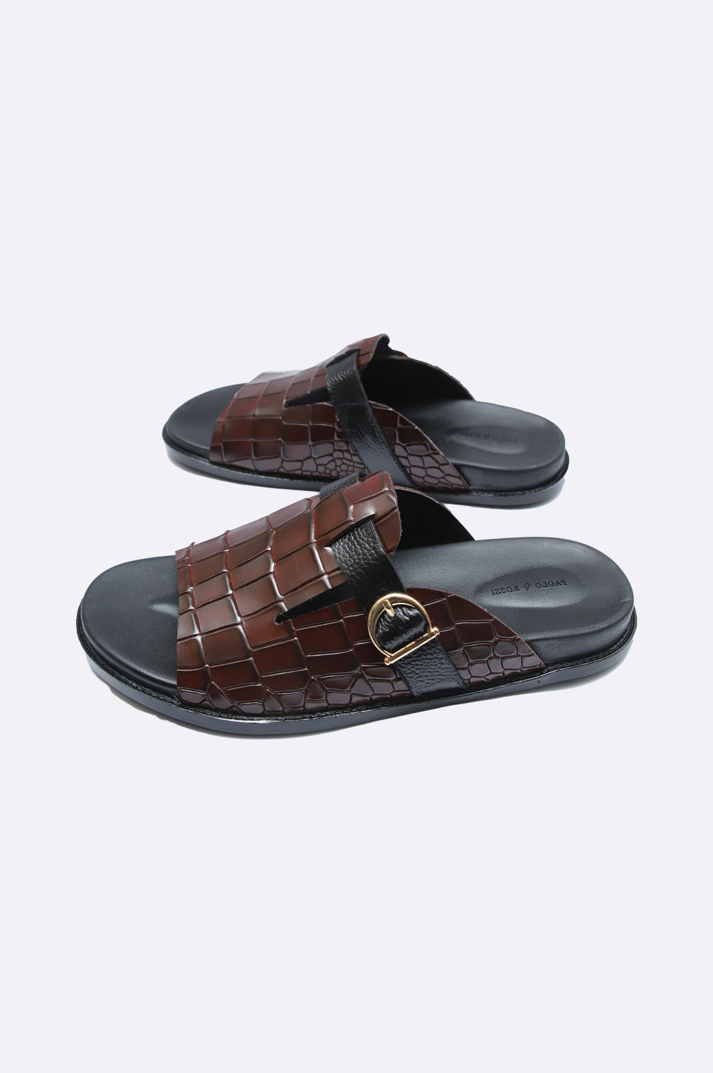 Men Croc Leather Slipper