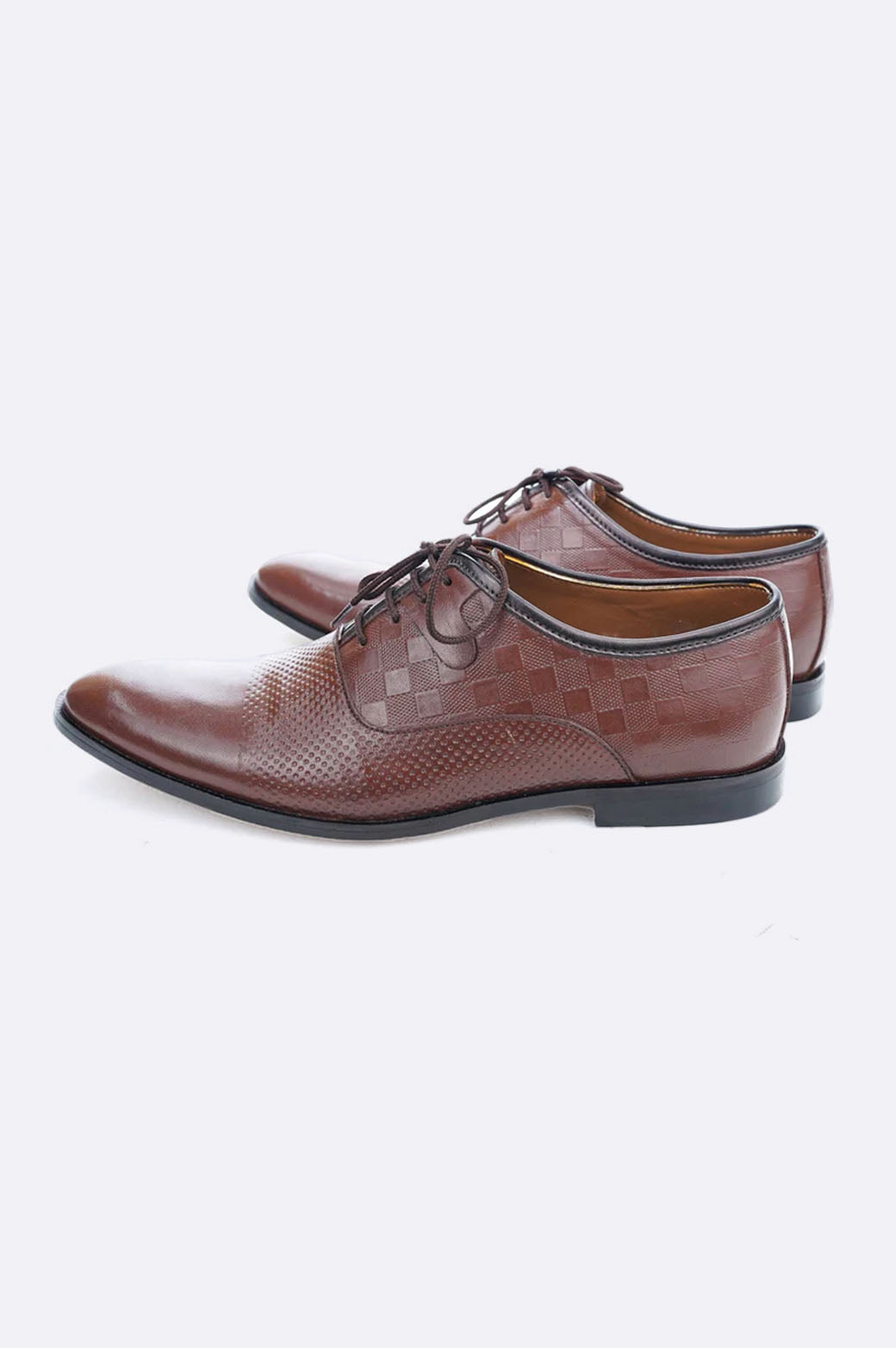 Checkers Brown Lace Up