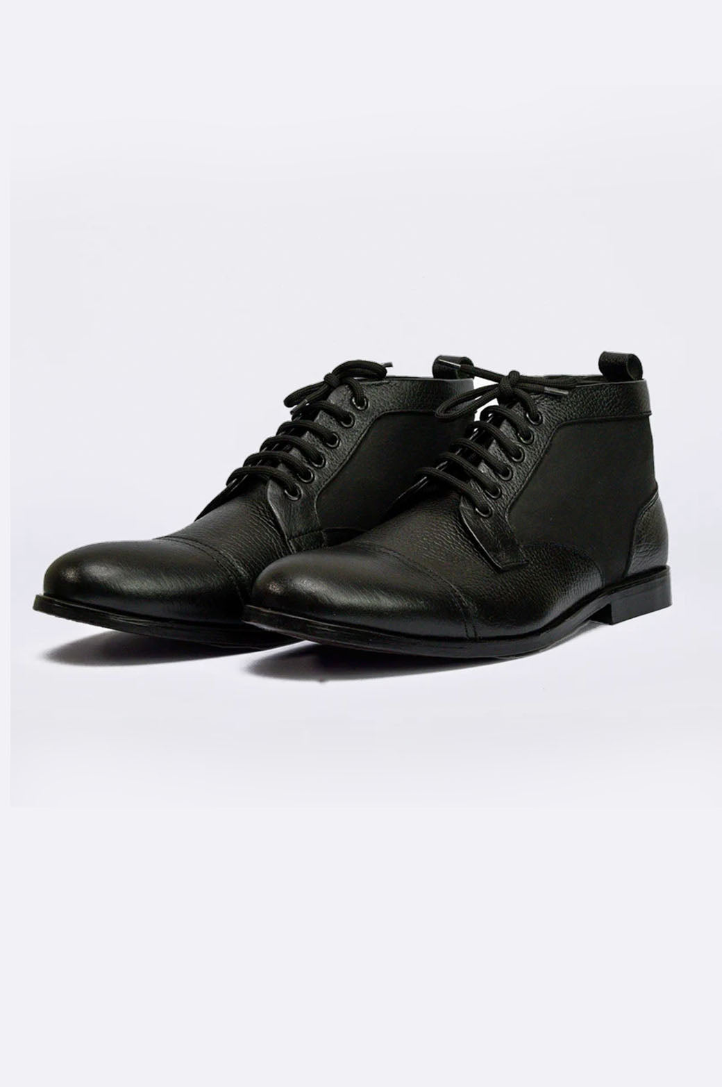1187 BKA Black Leather Boots