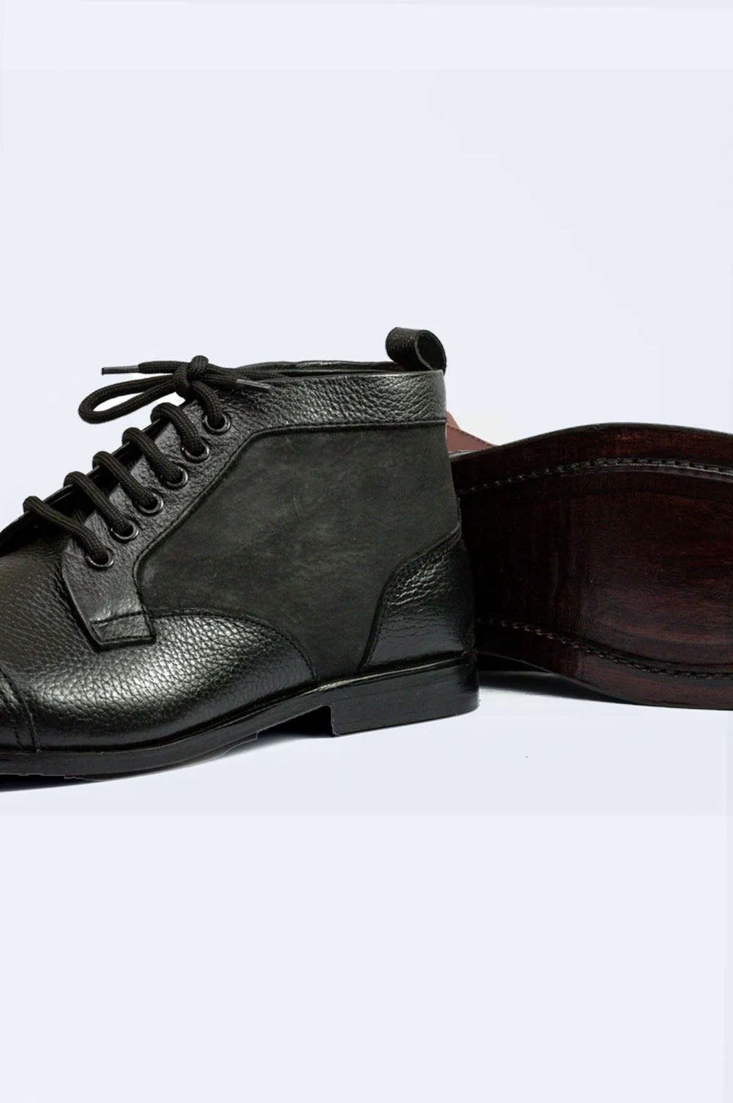 1187 BKA Black Leather Boots