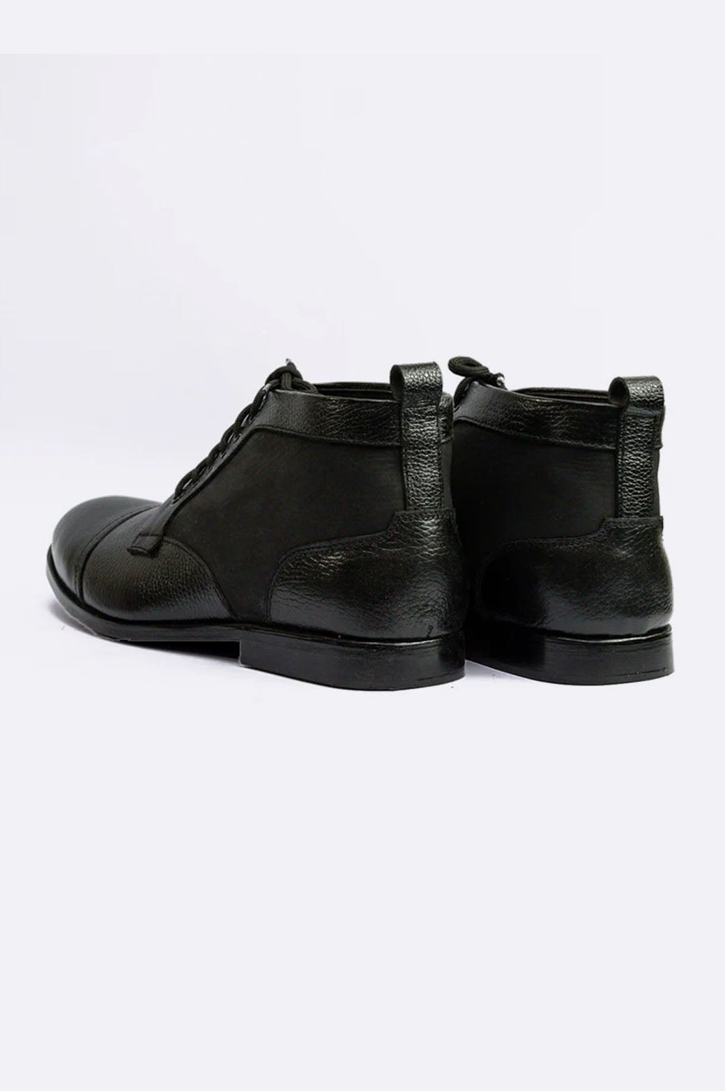 1187 BKA Black Leather Boots
