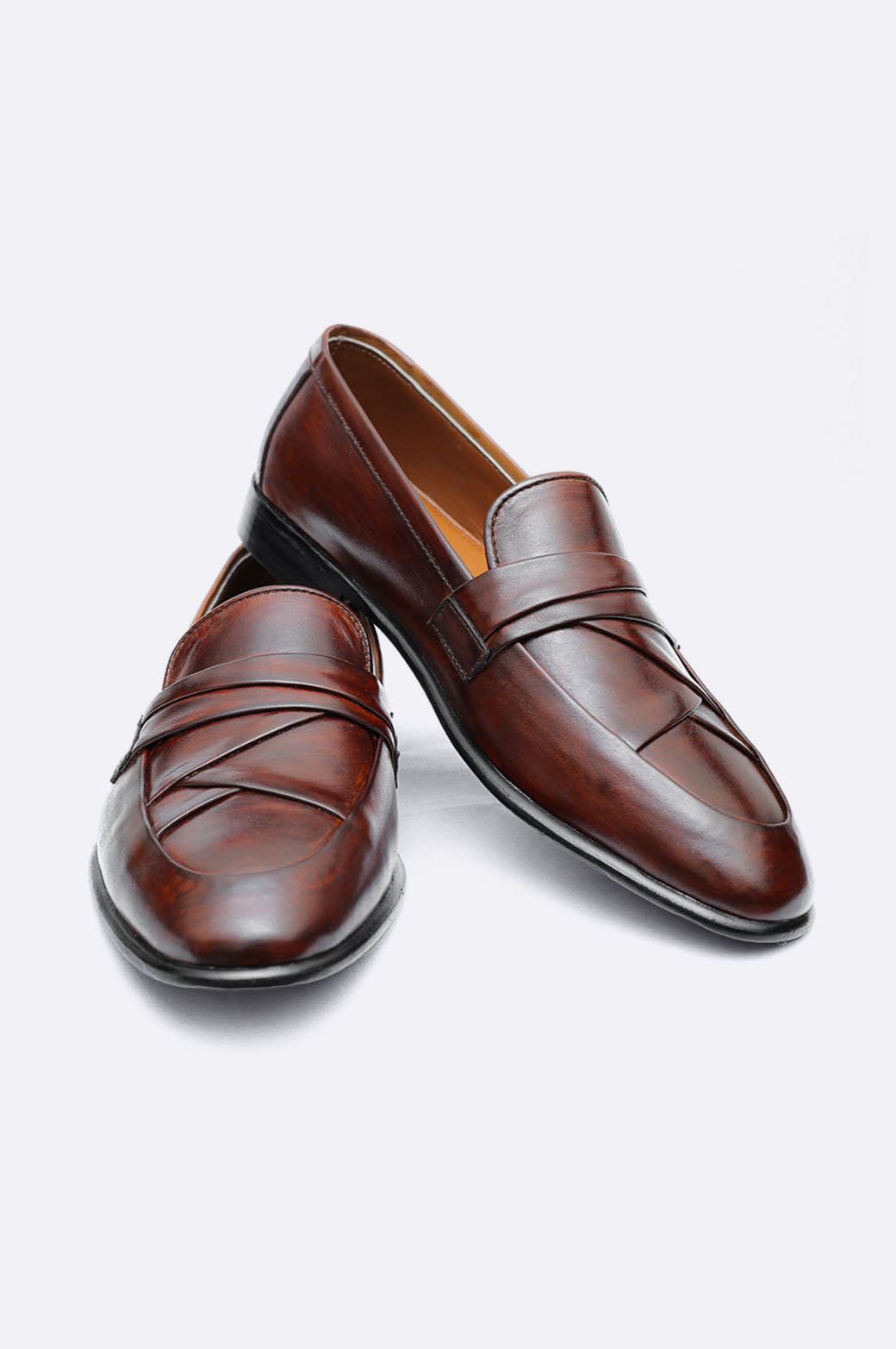 1687 BRA Brown Patina Moccasin