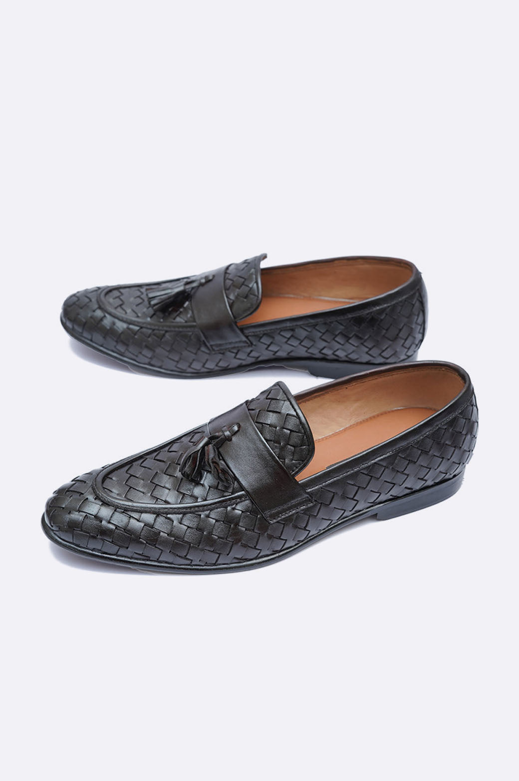 Dark Brown Woven Moccasin