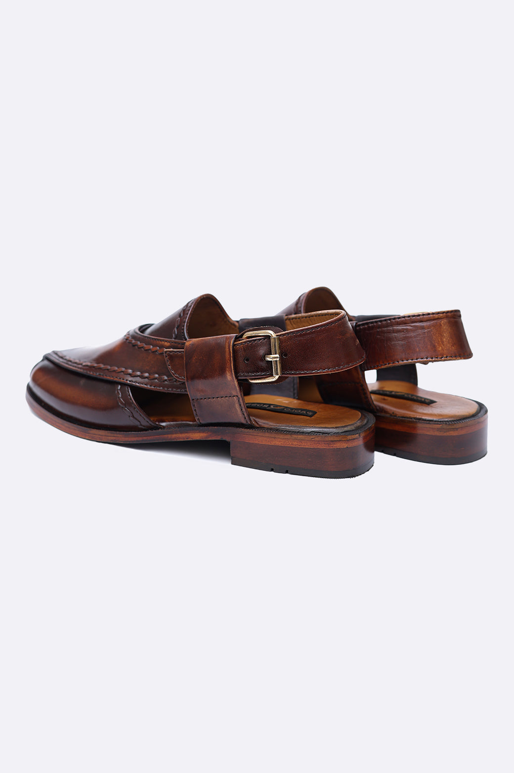 Hybrid Burnished Leather Sandal