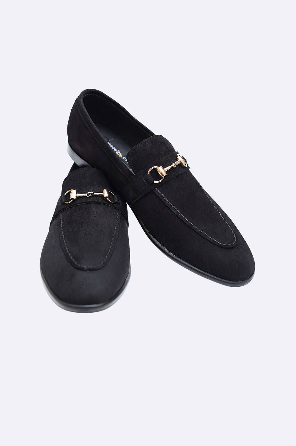 Suede Horsebit Loafers – Onyx Black