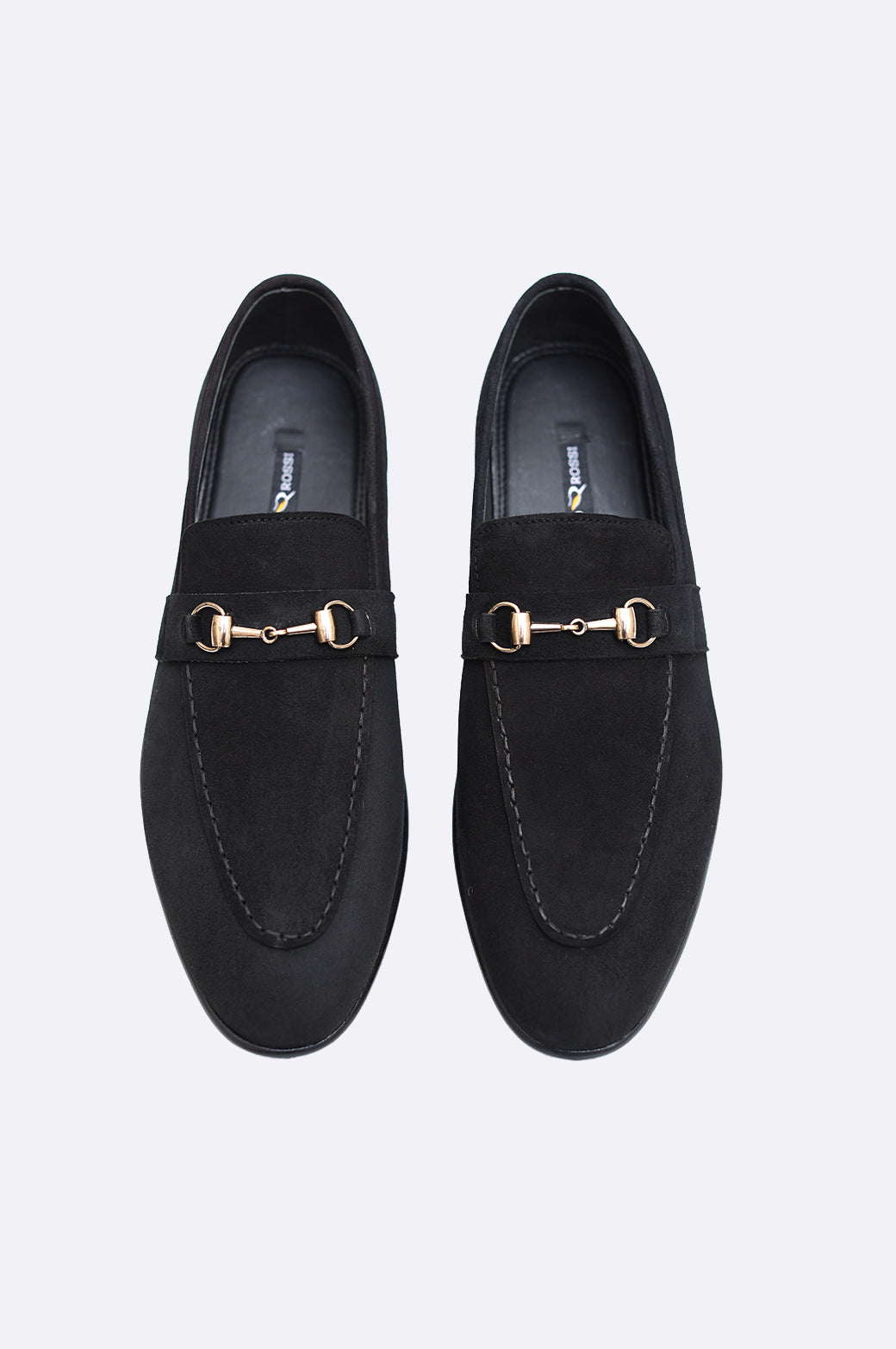 Suede Horsebit Loafers – Onyx Black