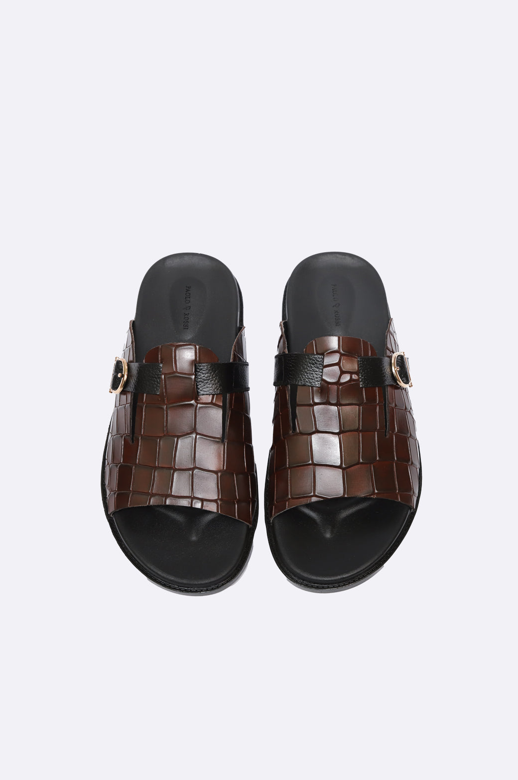 3130 MRA Maroon Croc-Embossed Slipper
