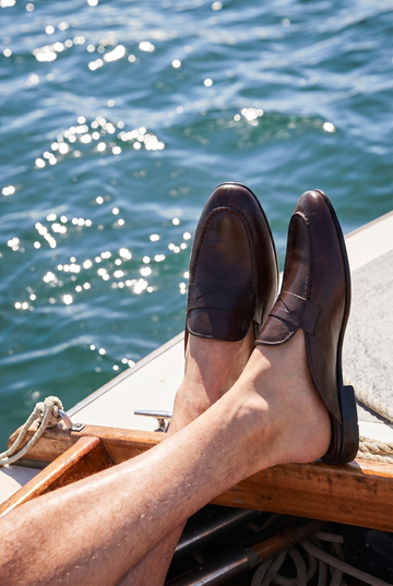 3114 GRY Brown Patina Mules