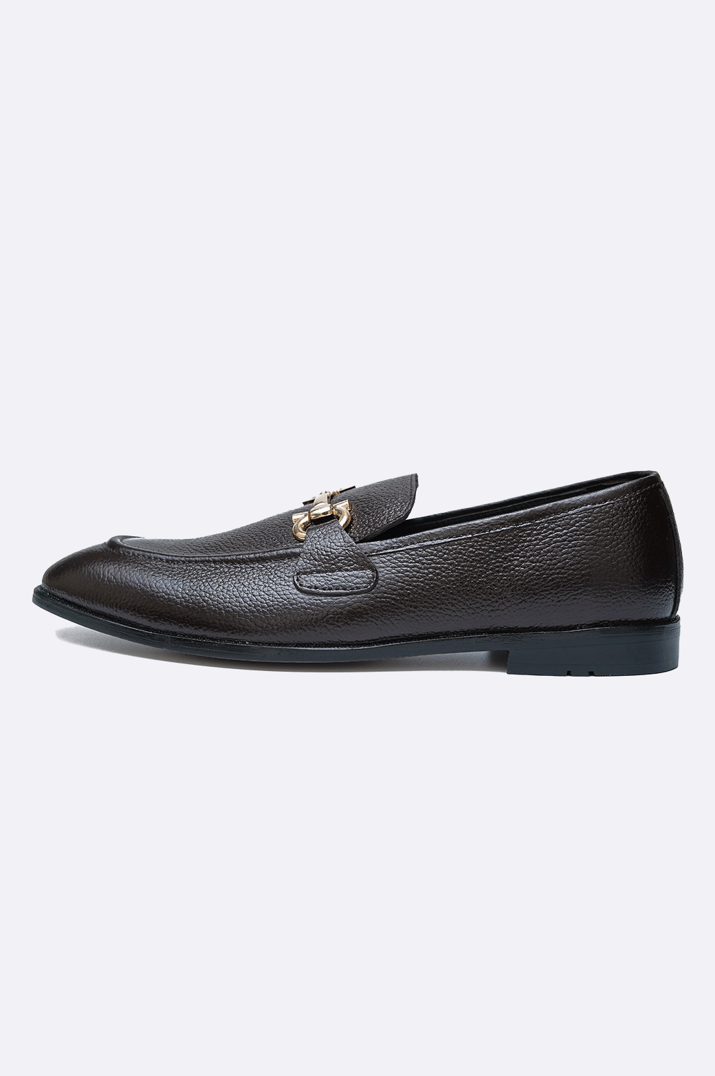 Men’s Brown Leather Loafers with Gold Bit, Paolo Rossi Handcrafted