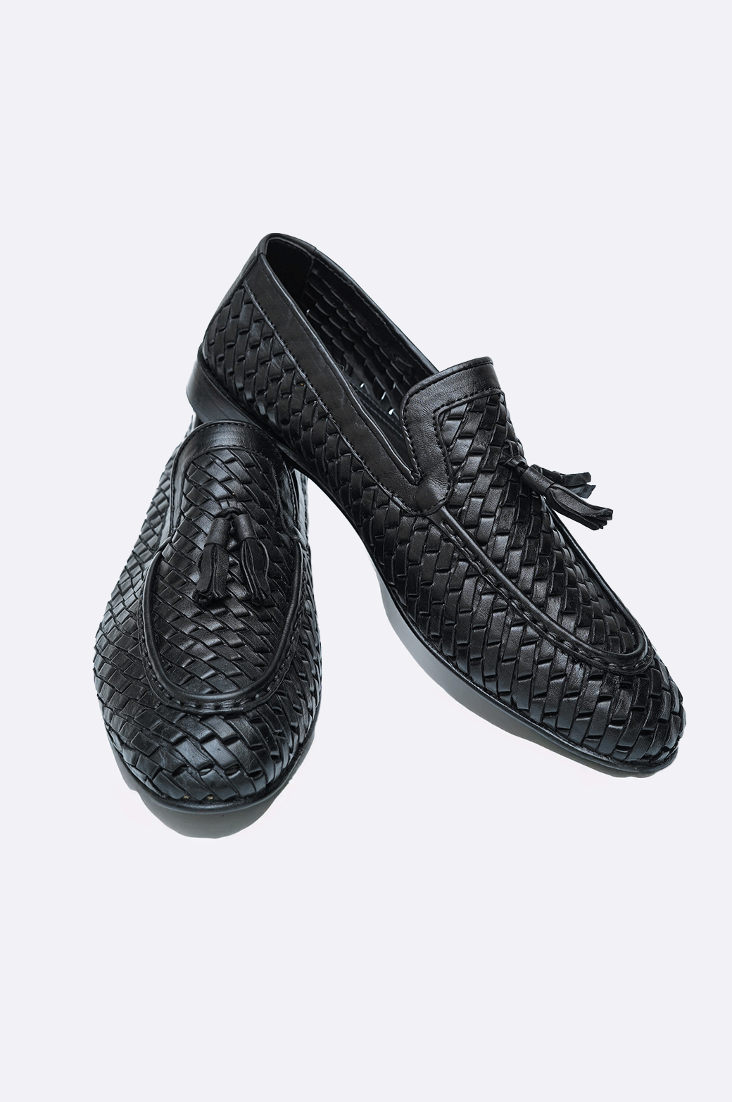 Woven Leather Tassel Loafers for Men | Paolo Rossi